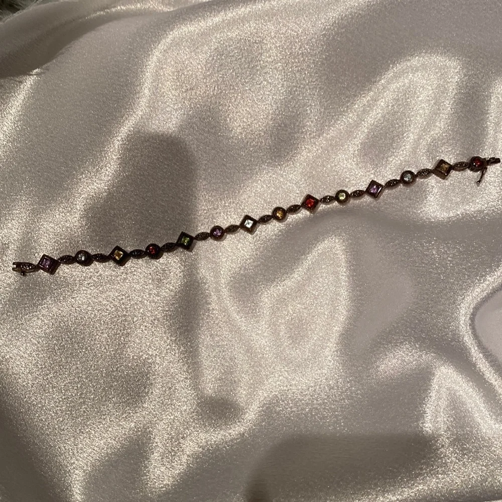 Bracelet genuine multi gemstone